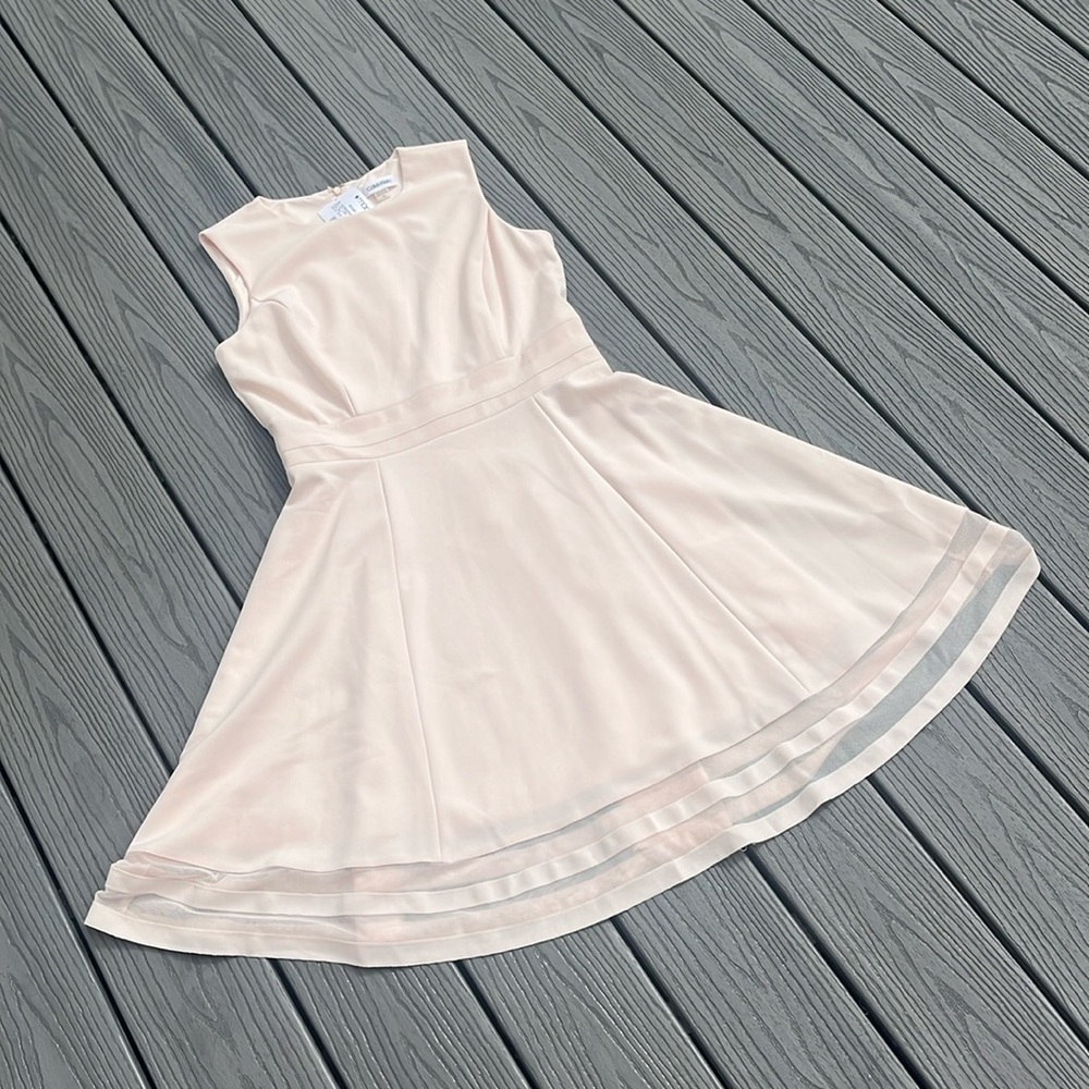 NWT Calvin Klein Pale Pink Sleeveless A-line Dress
